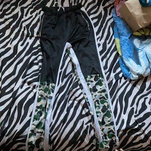 American Stitch Black White and Camo Joggers